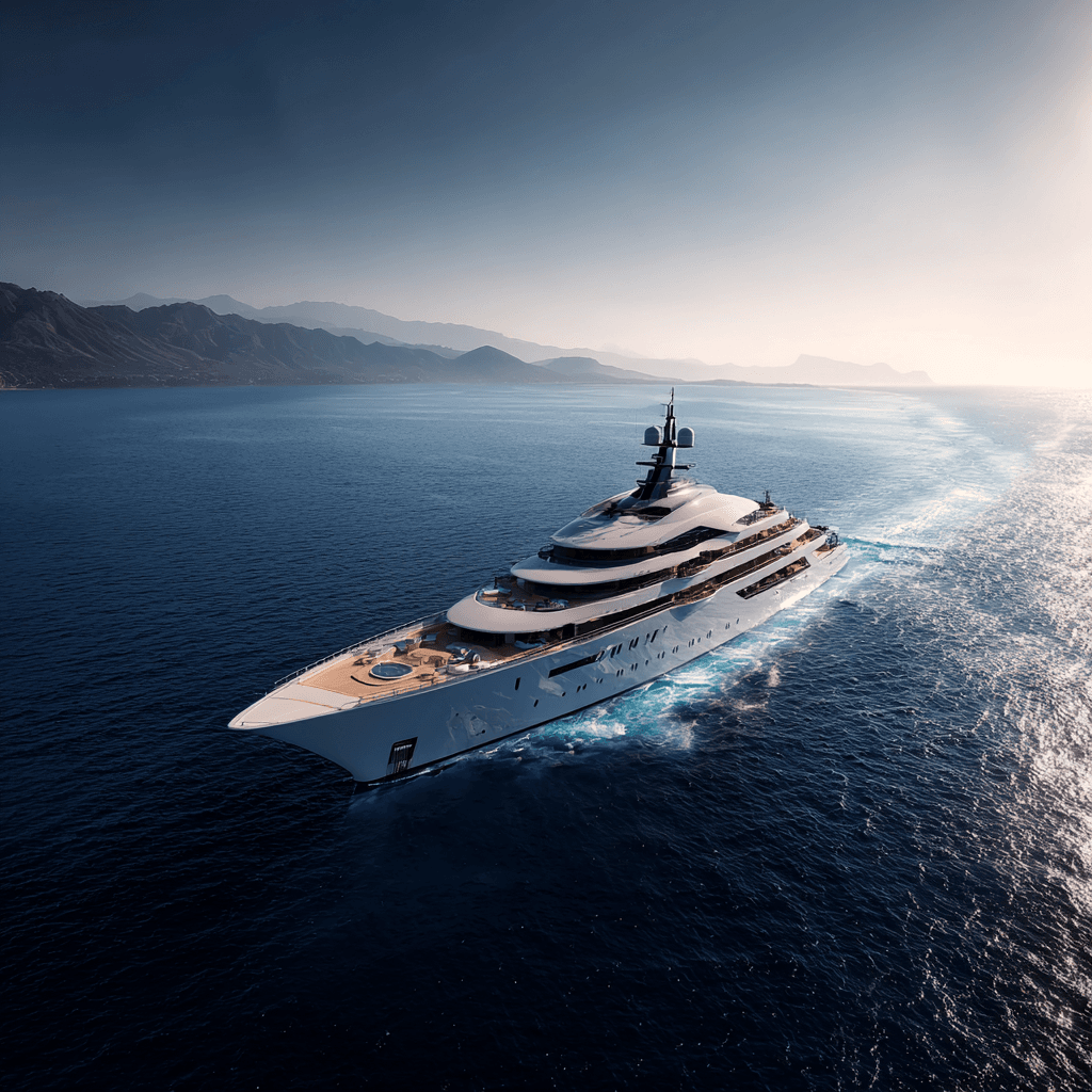 Superyacht moored at a premium marina — marina fees alone can reach €100,000 per season at top Mediterranean locations